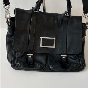 Marc By Marc Jacobs Black Leather Crossbody Bag Quiet Luxury Minimalist